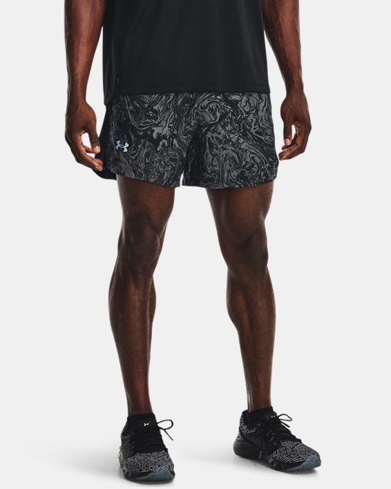 Men's UA Launch SW 5'' Printed Shorts, Black, pdpMainDesktop image number 0